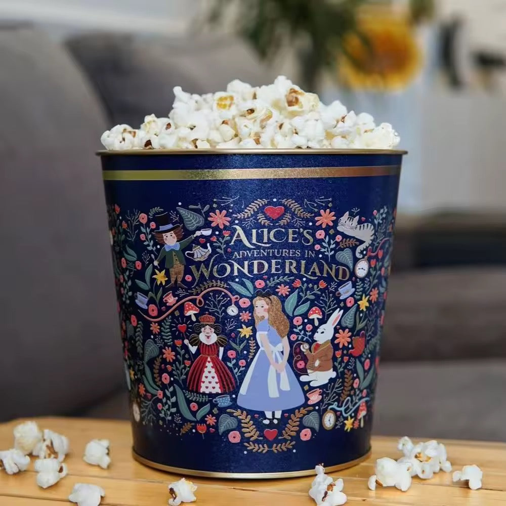 Alice in Wonderland Round Metal Popcorn Bucket