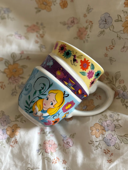 Alice in Wonderland Stacked White Teacup