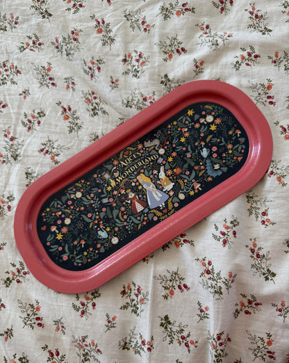 Alice in Wonderland Metal Serving Tray – 160×350 mm
